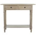 thumbnail image 3 of SAFAVIEH Rosemary Solid Contemporary 2 Drawer Console with Shelf, Vintage Grey, 3 of 5