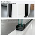 thumbnail image 6 of Leumius 44"-48"W*72" H Semi-Frameless Double Sliding Shower Door, Bypass Shower Door, 1/4" (6mm) Thick SGCC Tempered Glass Door, Matte Black02, 6 of 8