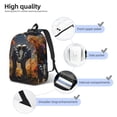 thumbnail image 5 of Daiia Romantic Flower Astronaut Couple Vintage Canvas Backpack for Men and Women ,Hiking Backpack,Travel Laptop Bag for School,Large Capacity Backpack-Medium, 5 of 8