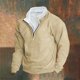 thumbnail image 1 of Blusa y camisa de manga larga con cuello alto para hombre, sudadera informal con capucha, cuello alto retro, cremallera, manga larga, holgada, blusa para hombre, 1 of 3