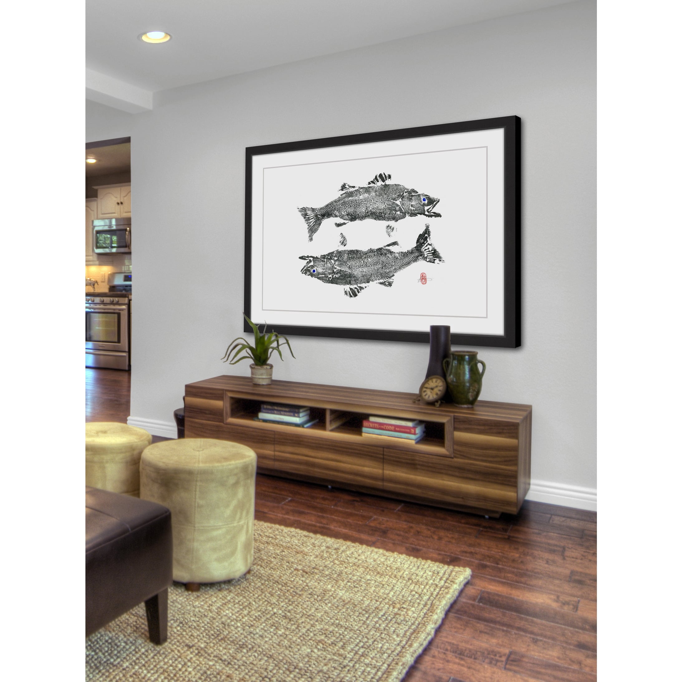 Marmont Hill "Sea Bass" Framed Painting Print