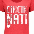 thumbnail image 4 of Inktastic Cincinnati, Ohio Distressed Font Women's Plus Size T-Shirt, 4 of 5