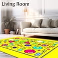 thumbnail image 2 of ODIKA 2'x3' Machine Washable Non-Slip Area Rug, Playful Discovery Hopping Grid Active Learning Exploration System High Traffic Rug with Pad, Yellow, 694686, 2 of 8