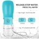thumbnail image 2 of Botella de agua para perro, dispensador plegable portátil para mascotas, botella de agua con filtro de carbón activado, a prueba de fugas, materiales de grado alimenticio (10 oz, azul), 2 of 5