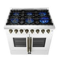 thumbnail image 3 of Forno Galiano 36-inch Freestanding French Door Dual Fuel Range White, 3 of 5
