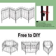 thumbnail image 3 of Wisfor 5 Panels Decorative Garden Fence Rustproof Black Patio Yard Metal Barrier, 27.2x26.3 inch, 3 of 11
