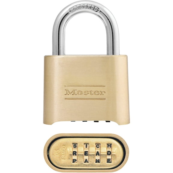 Master Lock Combination Padlock 175DWD - Multicolor Home & Garage Storage, Stackable Design