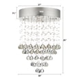 thumbnail image 4 of Bestco 25" Crystal Raindrop Flush Mount Chandelier  LED Lights, K9 Crystal Beads, and Chrome Finish, GU10 Base(5 Bulbs Not Included), 4 of 7