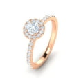 thumbnail image 3 of Certified G/I1 1 Carat TW Diamond Halo Set Engagement Ring in 10k Rose Gold, 3 of 5