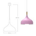 thumbnail image 2 of Lampara De Techo Colgante Macaron Retro Con Madera 30 Cm de Diámetro ilios innova  Rosa, 2 of 9
