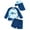 Blue, variant on Toddler Boys Swimsuit Swim Set Print Swim Trunks Rash Guard Swim Cap 3 Piece Beach Pool Vacation Summer Swimwear Size 12-18 Months
