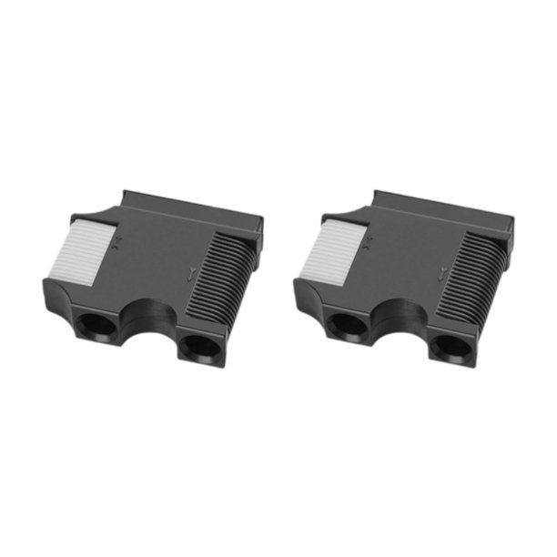 2 abrazaderas para guardabarros de barco, accesorios de conexión rápida, profesionales para bajos Negro
