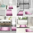 thumbnail image 5 of Sortora Microfiber Toilet Rugs U-Shaped, Shaggy Soft and Absorbent Bathroom Rugs, Non-Slip, Thick Plush Bathroom Mat, Machine Washable Dry Contour Bath Mats for Toilet Base, 20" x 20", Purple, 5 of 6