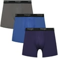 Wrangler Men's Cooling Stretch Nylon Boxer Briefs, 3 Pack