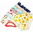 thumbnail image 4 of Calzoncillos de algodón transpirables para niñas, ropa interior variada, 6-8 piezas Xtellar multicolor, 4 of 4