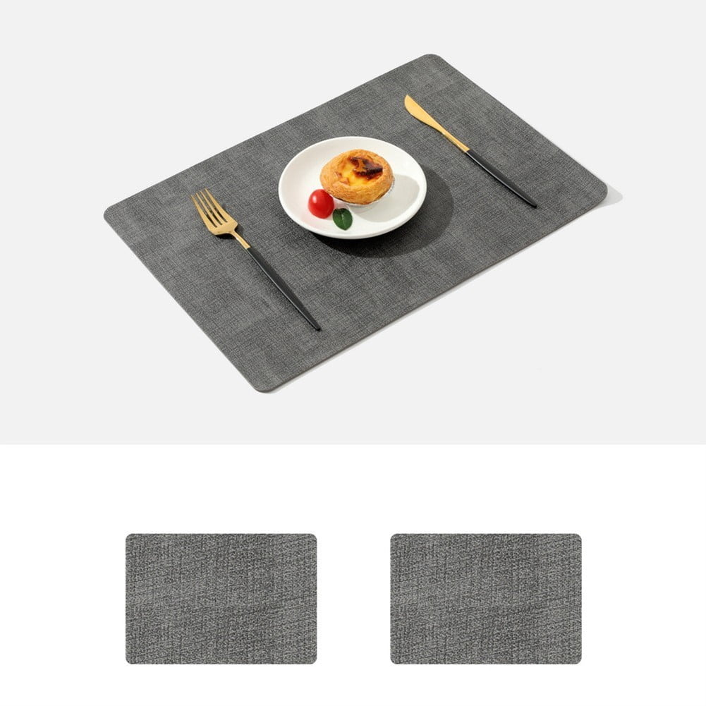 Faux Leather Placemats Set, Round Gray PU Dining Table Mats, Wipeable Easy  to Clean Stain Resistant Heat Resistant Waterproof Place Mats Durable Plate  Mats - China MDF Household Items and Household Items