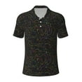 thumbnail image 2 of Daiia Doodle Dinosaur Pattern Men’s Polo Shirts,Solid Deck Shirt,Classic Fit, Breathable Cotton Polo for Casual and Sport Wear-Large, 2 of 7
