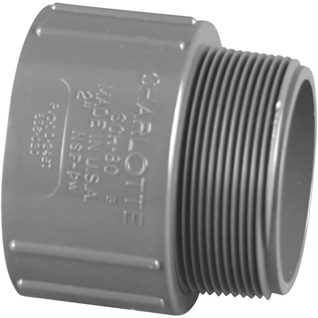 Adaptador SXMPT de PVC de 1.5 pulgadas para accesorios de manguera CHARLOTTE PIPE & FOUNDRY