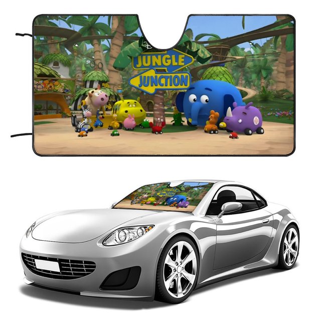 Junction Jungle Parasol para Parabrisas Delantero Protector Plegable, Visera Solar para Auto Bloquea Rayos UV Mantiene tu Vehículo Fresco 130cm*70cm