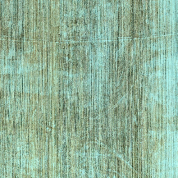 Ahgly Company Indoor Square Abstract Light Blue Modern Area Rugs, 7' Square