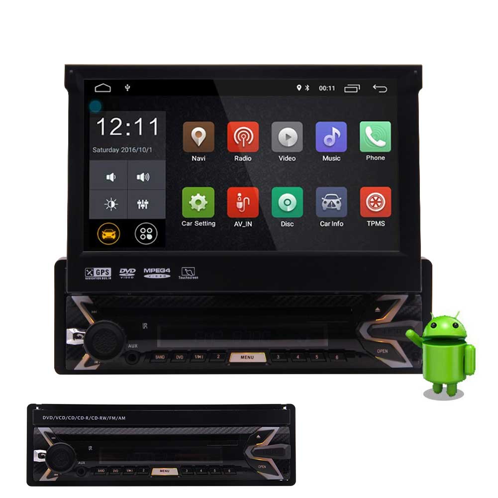 Eincar Android Single Din Car Stereo Navigation 7 Inch Capacitive Touch
