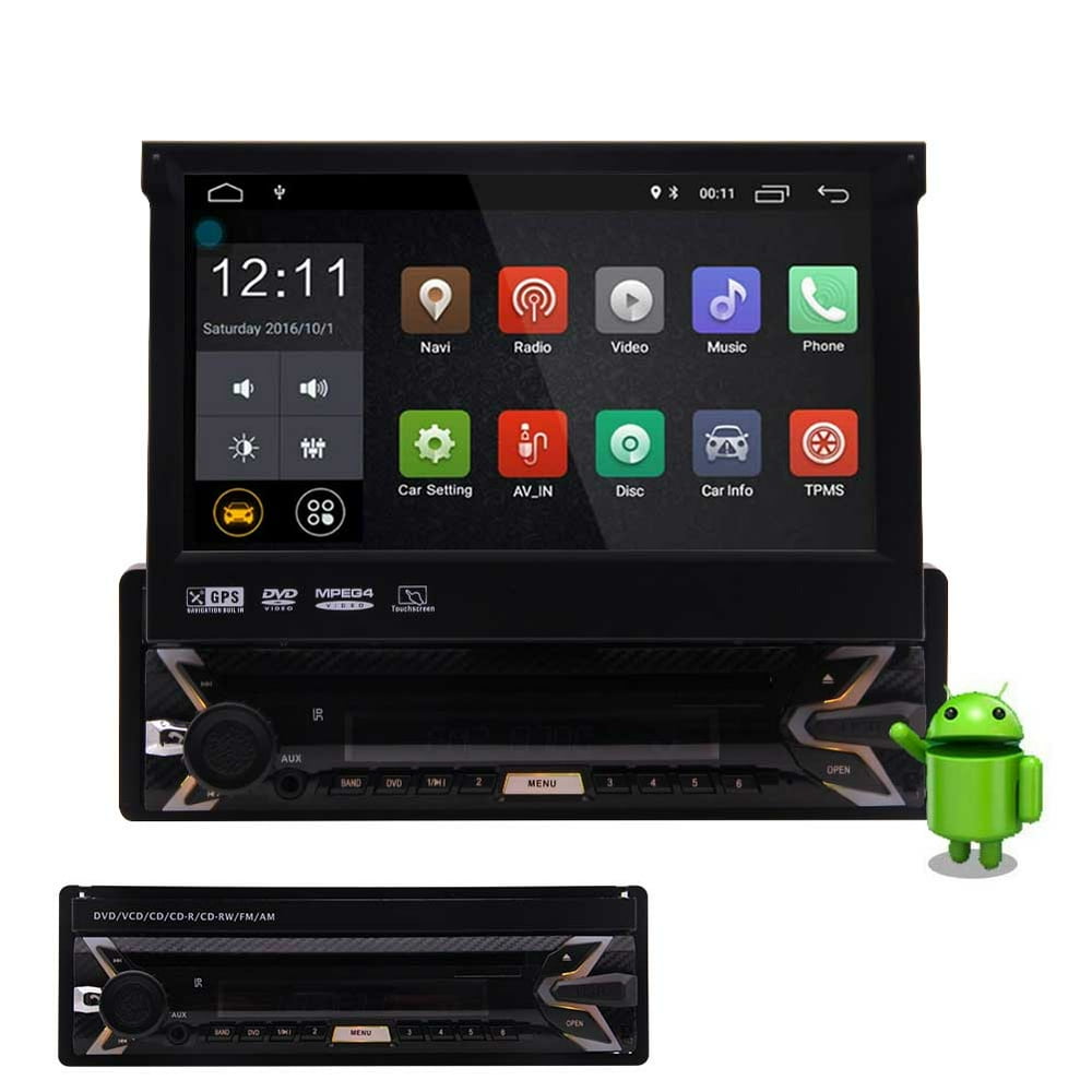 Eincar Android Single Din Car Stereo Navigation 7 Inch Capacitive Touch Screen Support Bluetooth
