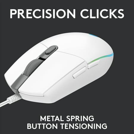 Logitech - G203 LIGHTSYNC Wired Optical Gaming Mouse with 8,000 DPI sensor - White