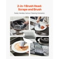 thumbnail image 5 of VEVOR Soap Dispensing Dish Brush, Kitchen Scrub Brushes with 3 Brush Heads, Dish Cleaning Brushes with PP Handle and Curved Bristles, Ideal for Pots, Pans, Sink and Stove, 5 of 9