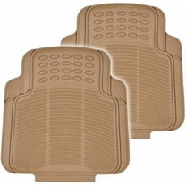 BDK Utility Floor Mats for Car, Home, Garage, Trimmable Semi Custom Fit, Black Beige Gray