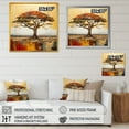 thumbnail image 4 of Designart "Wild Essence of African Trees II" Floral Framed Wall Art - Global Brown Tree African Living Room Framed Canvas Art, 4 of 6