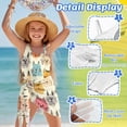thumbnail image 6 of FUIALDOLG Cute Cats Theme Swimsuis Teenager Girl One Piece Bathing Suit with Coverups Skirt Wrap Beach Sarong Toddler Pool Swimming Clothing Quick Dry Swimming Clothing,13-14Y, 6 of 7
