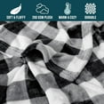 thumbnail image 4 of Flannel Fleece Throw Blanket for Sofa Couch Bed | Super Soft Velvet Plaid Pattern Checkered Decorative Throw | Warm Cozy Lightweight Microfiber | 60 x 80 Inches Plaid White/Black, 4 of 6