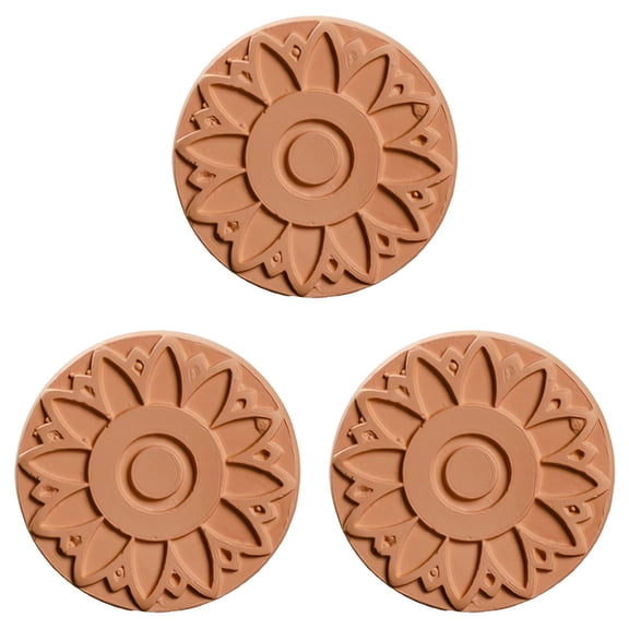 Junepar 3PCS Terracotta Brown Sugar Saver- Brown Sugar Keeper Disc to Maintain Food Moisture in Storage Container - Terra Cotta Bear Softener Alternative