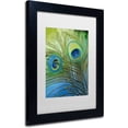 thumbnail image 2 of Trademark Fine Art "Peacock Candy I" Canvas Art by Color Bakery White Matte, Black Frame, 2 of 4