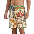 thumbnail image 2 of Logiee construction road work landscape Print Mens Swim Trunks Quick Dry Board Shorts,Breathable Hawaii Beach Shorts Swimwear Bathing Suits-Medium, 2 of 6