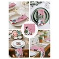 thumbnail image 3 of Pink Snowman Christmas Cloth Napkins Set of 8 Reusable Dinner Napkins, Gifts Xmas Tree Winter Snowflake Cocktail Napkin Washable Table Napkins for Wedding/Holiday Party/Baby Shower 20"x20", 3 of 7