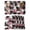Pink, variant on Blue Grey Abstract Placemats Set of 12 Modern Geometric Ombre Artwork Place Mats Indoor Wipeable Table Mats Washable Cloth Dining Table Placemats for Kitchen Holiday Party Home Decor 13x19 Inch
