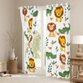 thumbnail image 3 of Castle Fairy Cute Crocodile Blackout Curtains Set of 2 (52x84 Each),Animal Window Curtains, 3 of 6