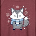 thumbnail image 3 of Instant Message - Winter Fox - Women's Lightweight French Terry Long Sleeve Shirt, 3 of 6