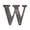 Antique Nickel, variant on Deltana RL4W 4" Solid Brass Residential Letter W, Lifetime Polished Brass