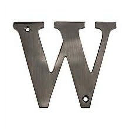 Deltana RL4W-15A 4" Residential Letter W in Antique Nickel