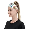 thumbnail image 6 of Yiaed Fairy Flower Print Sports Headbands,Moisture Wicking Workout Headband, Sweatband Headbands for Running,Cycling for Women and Men, 6 of 8