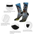 thumbnail image 3 of Picia Joyful Animated Bird Print Athletic Socks for Men & Women – Cushioned Moisture-Wicking Crew Socks for Sports, Running, and Training, Soft & Breathable Size 5-11, 3 of 6