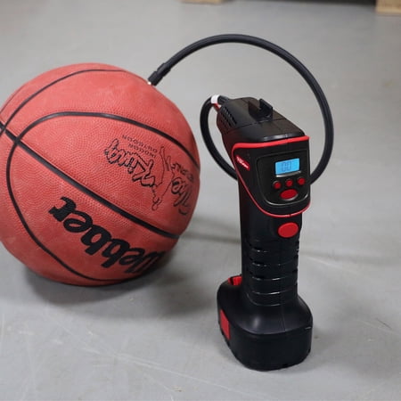 HYPER TOUGH DC 12V CORDLESS PORTABLE PISTOL TIRE INFLATOR WITH PRE-SET DIGITAL GAUGE-100PSI