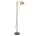 thumbnail image 2 of Aspen Creative 42003-53-1, Floor Lamp, 2-Tone Finish, Matte Black w/Copper Painted Shade, Size: 14-5/8" L x 9-7/8" W x 63-3/4" H, E26 Socket, Bulb Not Included, 2 of 3