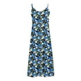 thumbnail image 5 of Ovzne Robes Grande Taille pour Femmes aux Formes Robe Femme Robes d'Été pour Femmes Imprimé Sans Manches Col Rond Robe Décontractée Longues Robes Robe de Printemps Imprimée Liquidation, 5 of 5