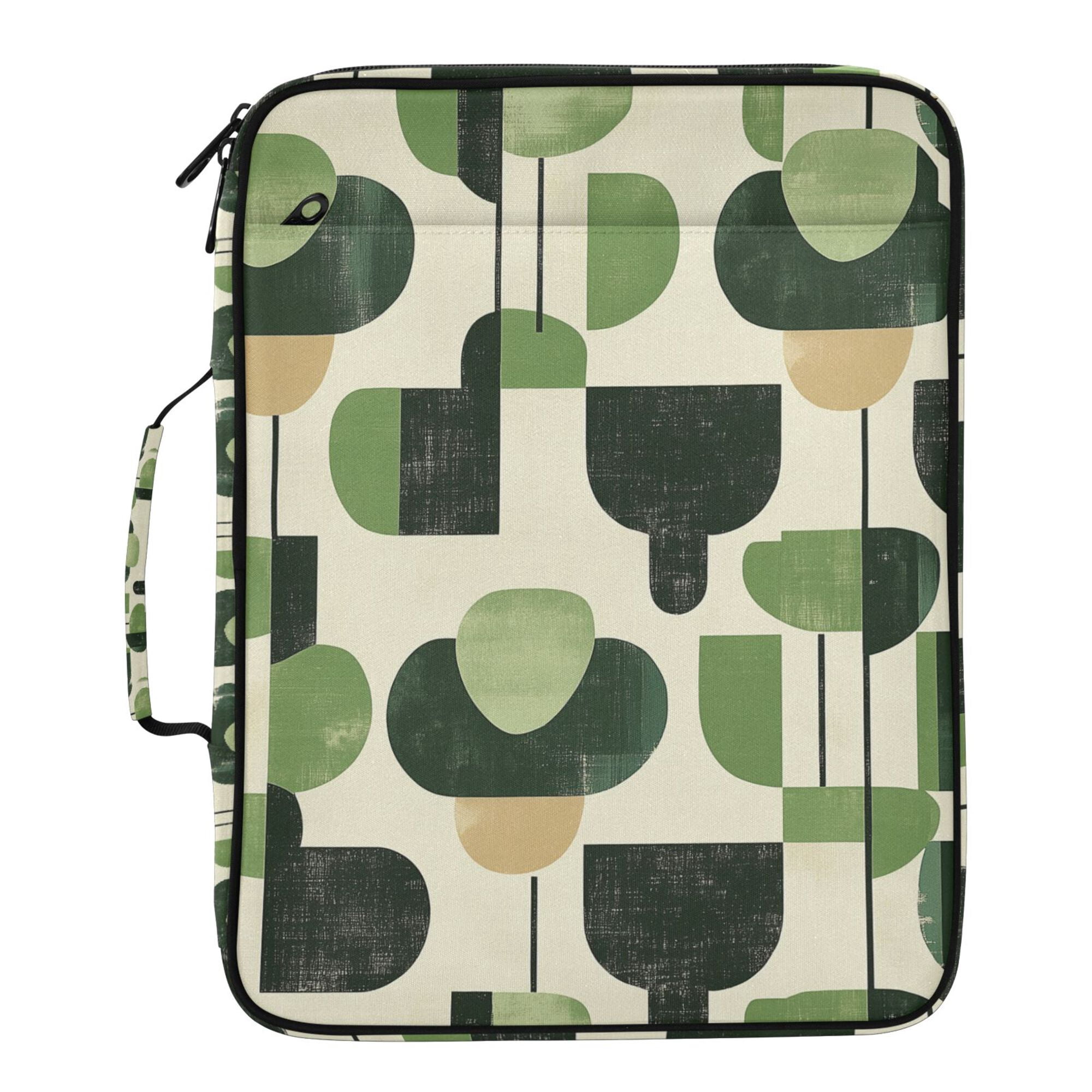 FORMRS Accordion File Folder A4 Size 7-Pocket Expanding Document Organizer Bag with 3 Ring Binder, Green Circle