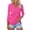 Hot Pink, variant on Women Blouses Loose Casual 3/4 Sleeve Tunic Shirts Fashion Summer V-Neck Solid Casual Blouse