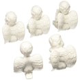 thumbnail image 2 of Ensemble de 5 Chérubins/anges en Porcelaine Blanche Beaux Anges de Collection, 2 of 2