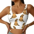thumbnail image 2 of Haiem German Shepherd Dog Pattern Womens Sports Bra - U Neck Padded Low Impact Yoga Bra Workout Crop Top Gym Moisture-Wicking Workout Vest -Large, 2 of 9